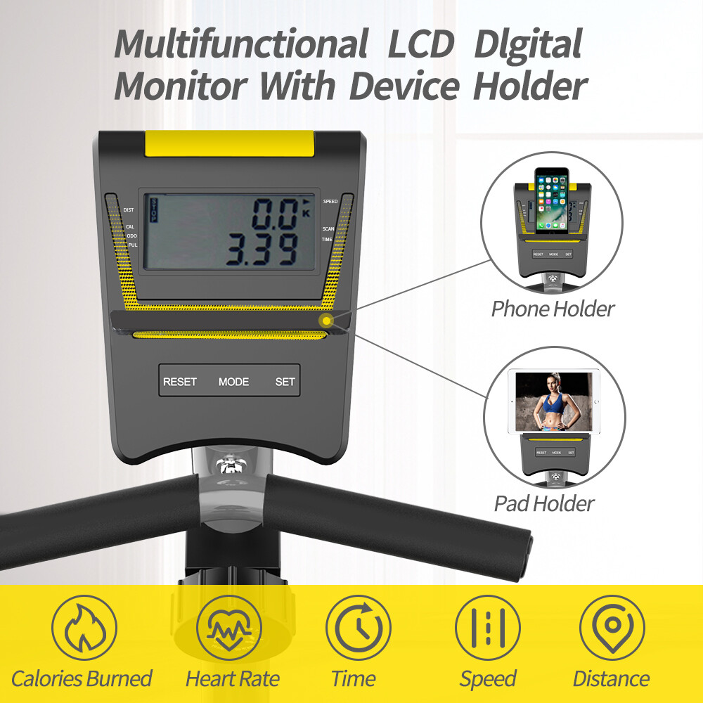 Recumbent Exercise Bike Cardio Elliptical Stationary Bicycle Exercise Machine