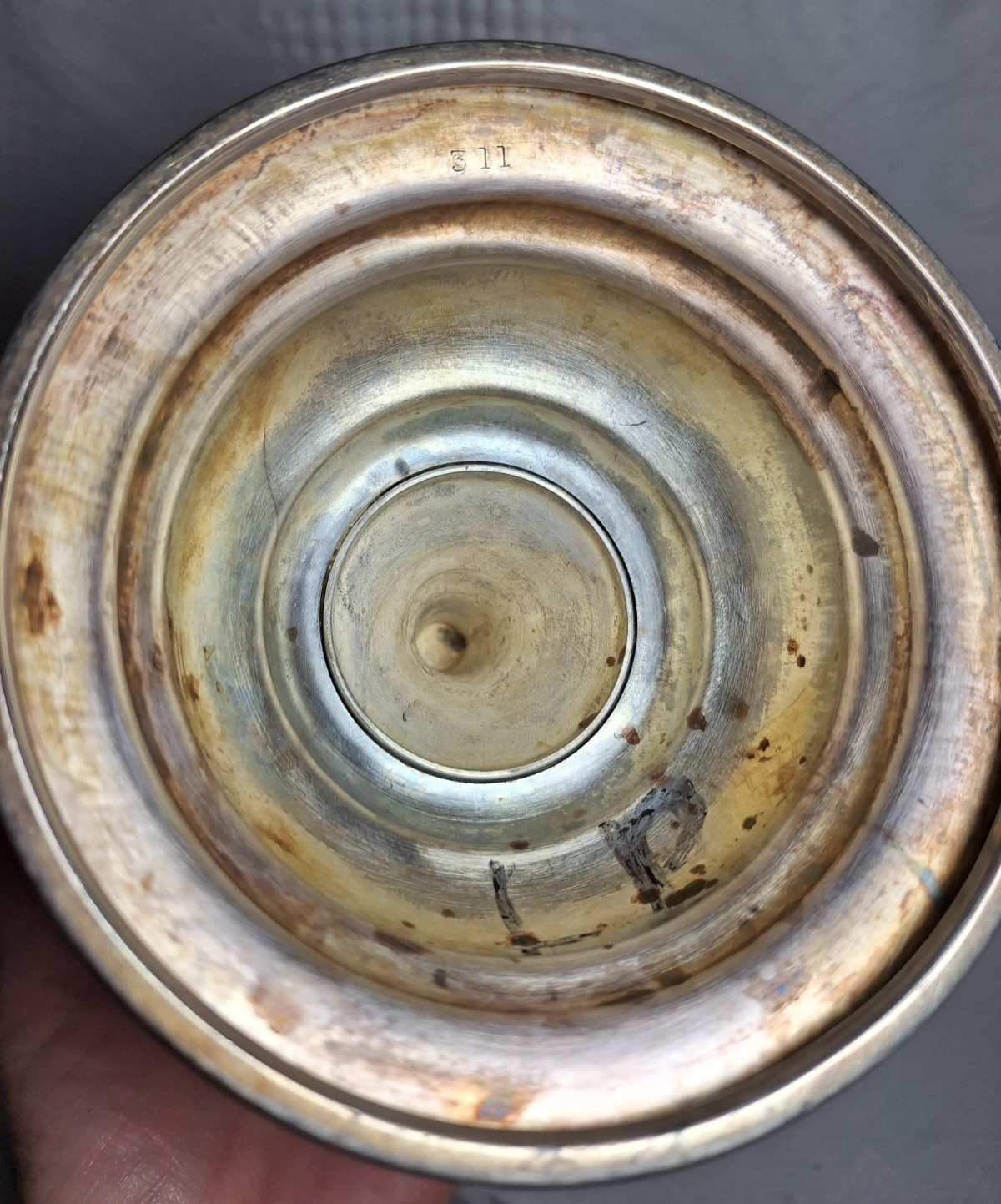 Antique Cruet Set Silver Plate Victorian 5 Etched Bottles Eastlake Design GS