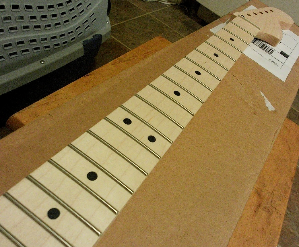 Warmoth Strat Modern 16 radius thin Maple CBS Head 6150 Speed Stratocaster neck