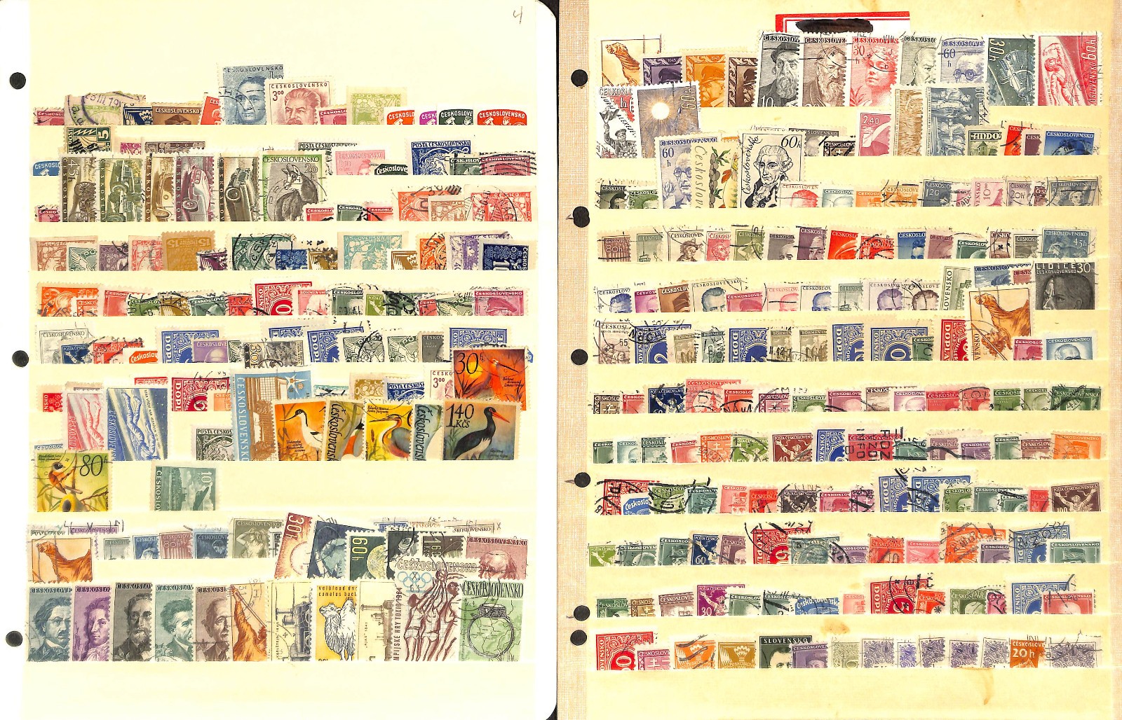 Czechoslovakia Stamp Collection on 40 Scott International Pages, 1918-1968 (BG)