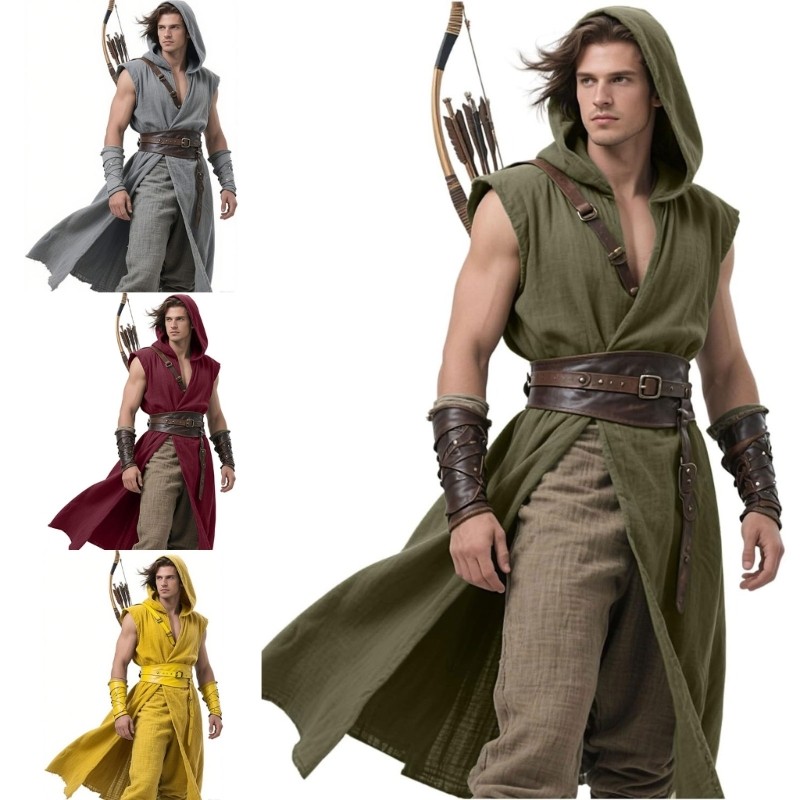 Soft Cotton Medieval Style Tabard Historical Costume Reenactment Wear For Men