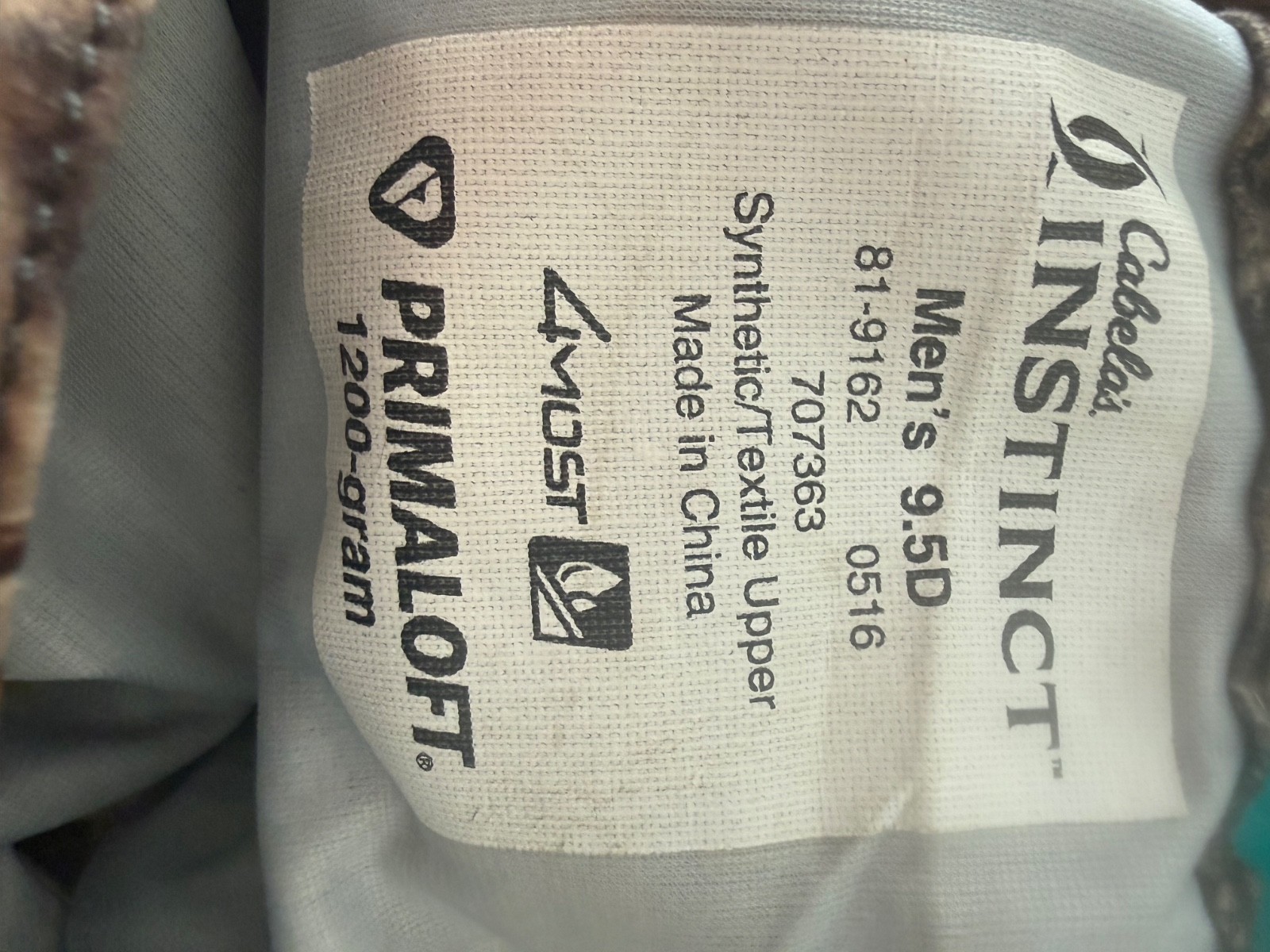 Cabela's Instinct Lynx Waterproof Winter Boots Men's 9.5D Camo