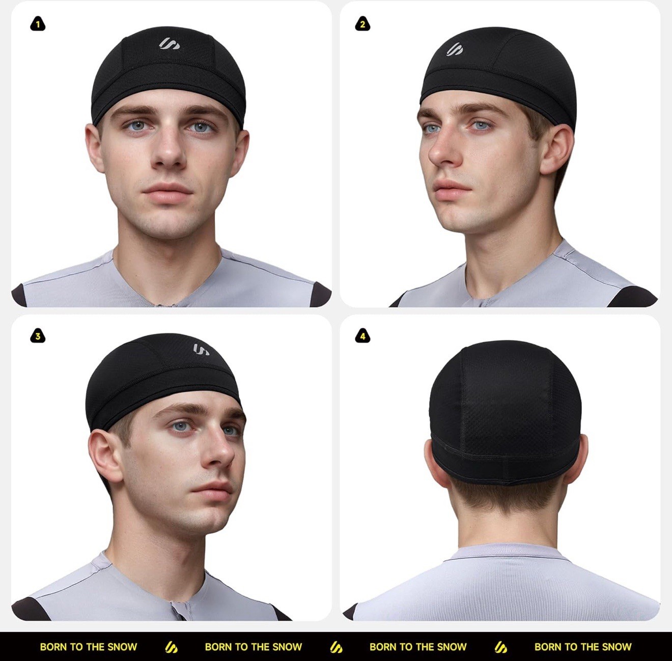 3 Pieces Skull Cap Helmet Liner, Cooling Hat Welding Cycling Beanies Head wra...