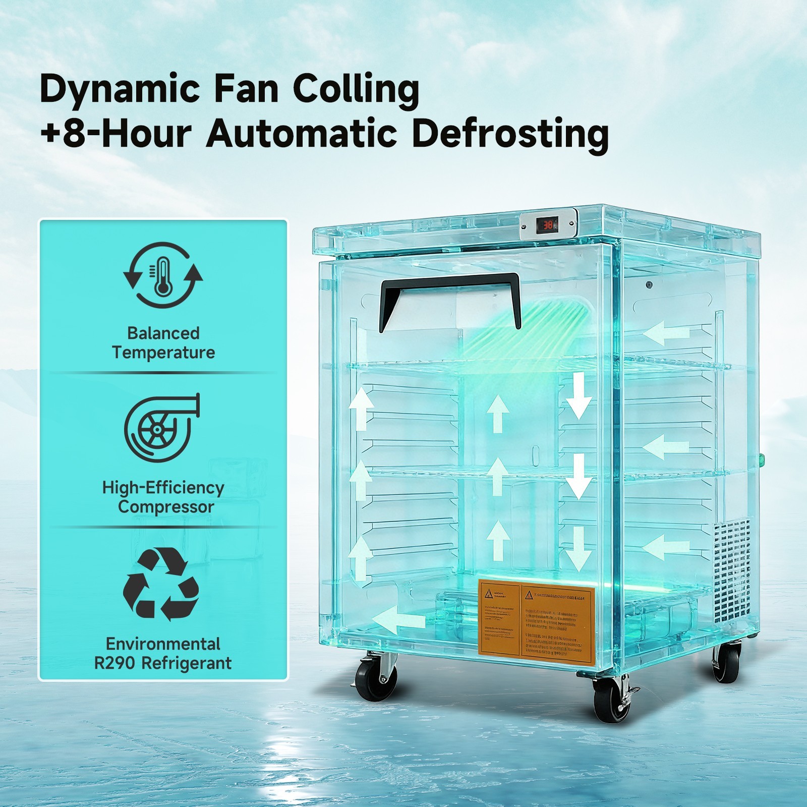 29" W Commercial Undercounter Refrigerator, ETL Listed, Worktop Design