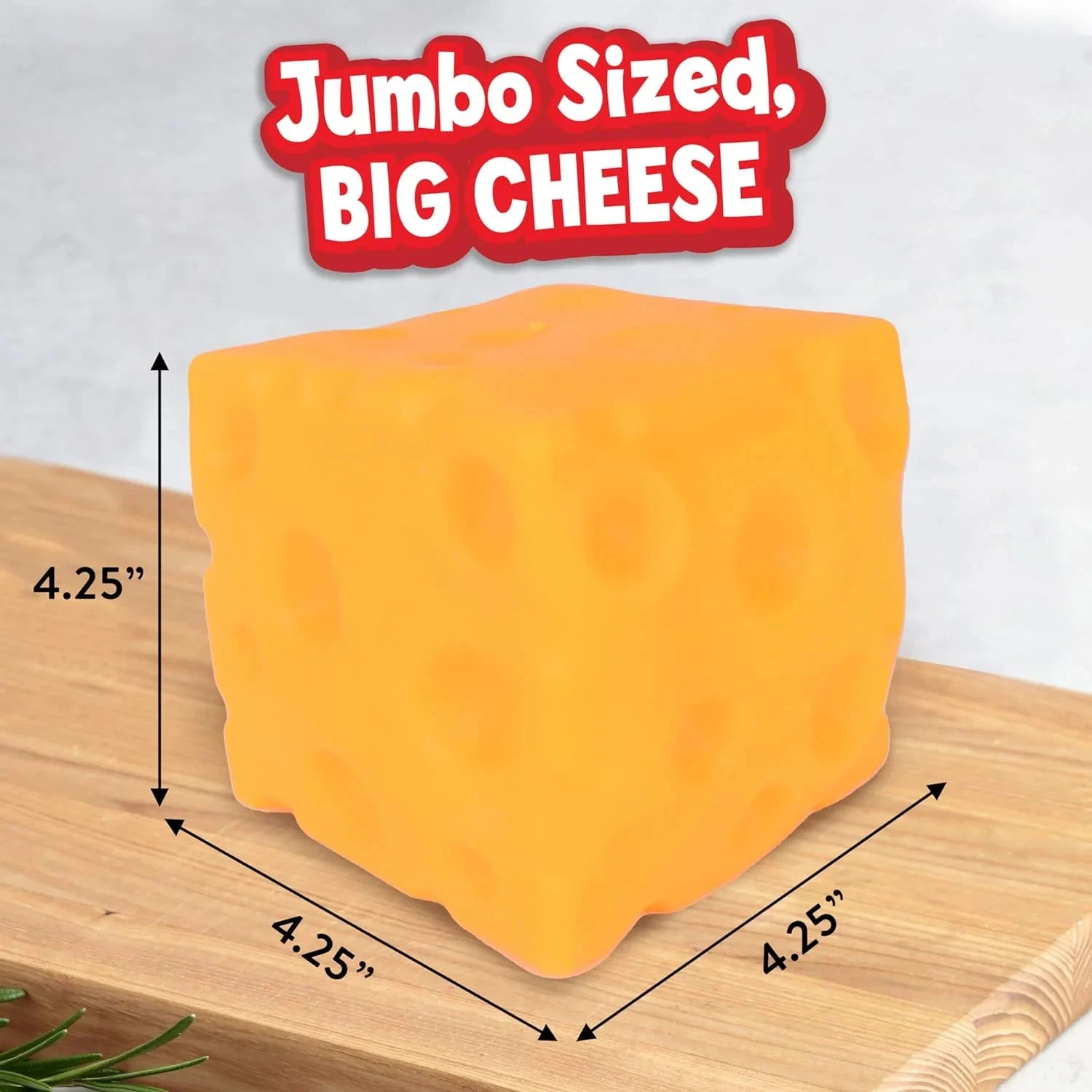 Extra Large Squishy Cheese Block Stress Relief Squeeze Toy