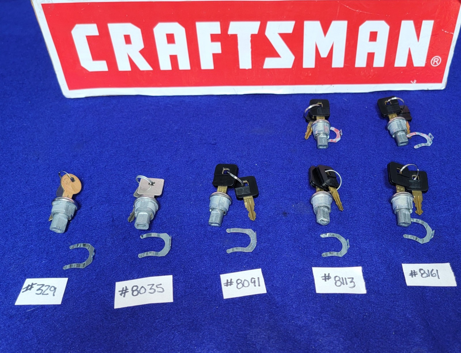 CRAFTSMAN Lock & Key Sets for Bottom & Middle/Intermediate Tool Chests -PICK-