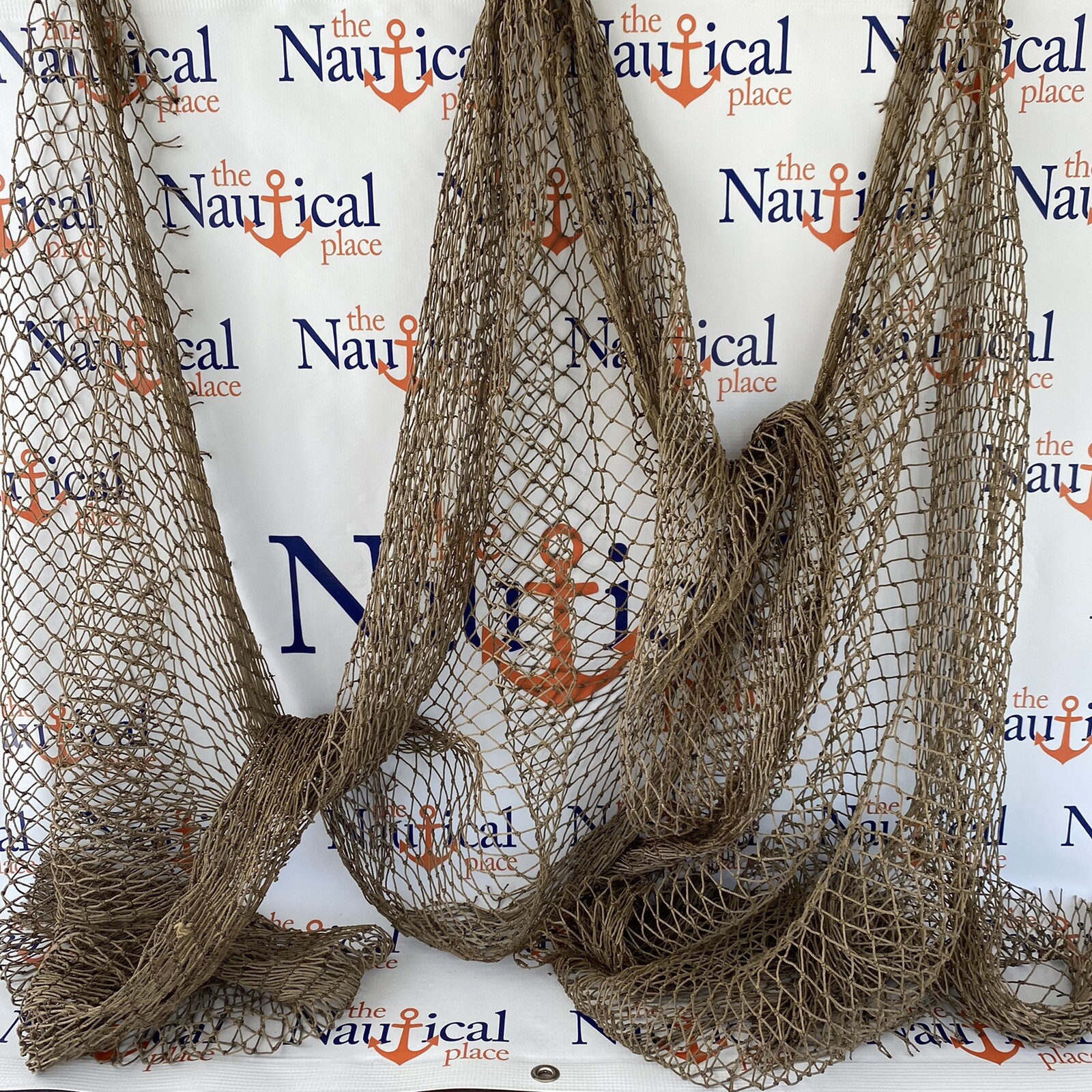 10 ft x 10 ft Real Used Fish Net, Traditional Fishing Net From Reclaimed Netting