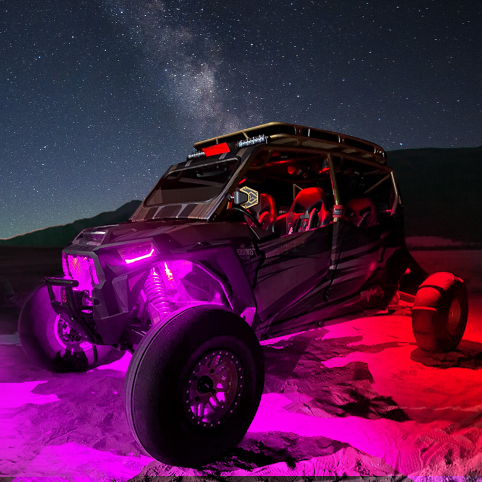 MICTUNING C2 Max RGB+IC LED Rock Lights, Upgrade 12 Pods Chasing Neon Lights Kit