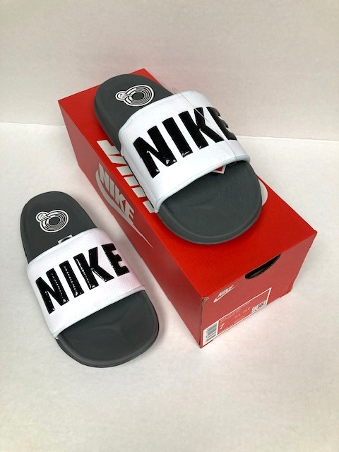 Nike Offcourt Slide Sandals, Men’s Comfort Slip-On Shoes, Black/White BQ4639-001