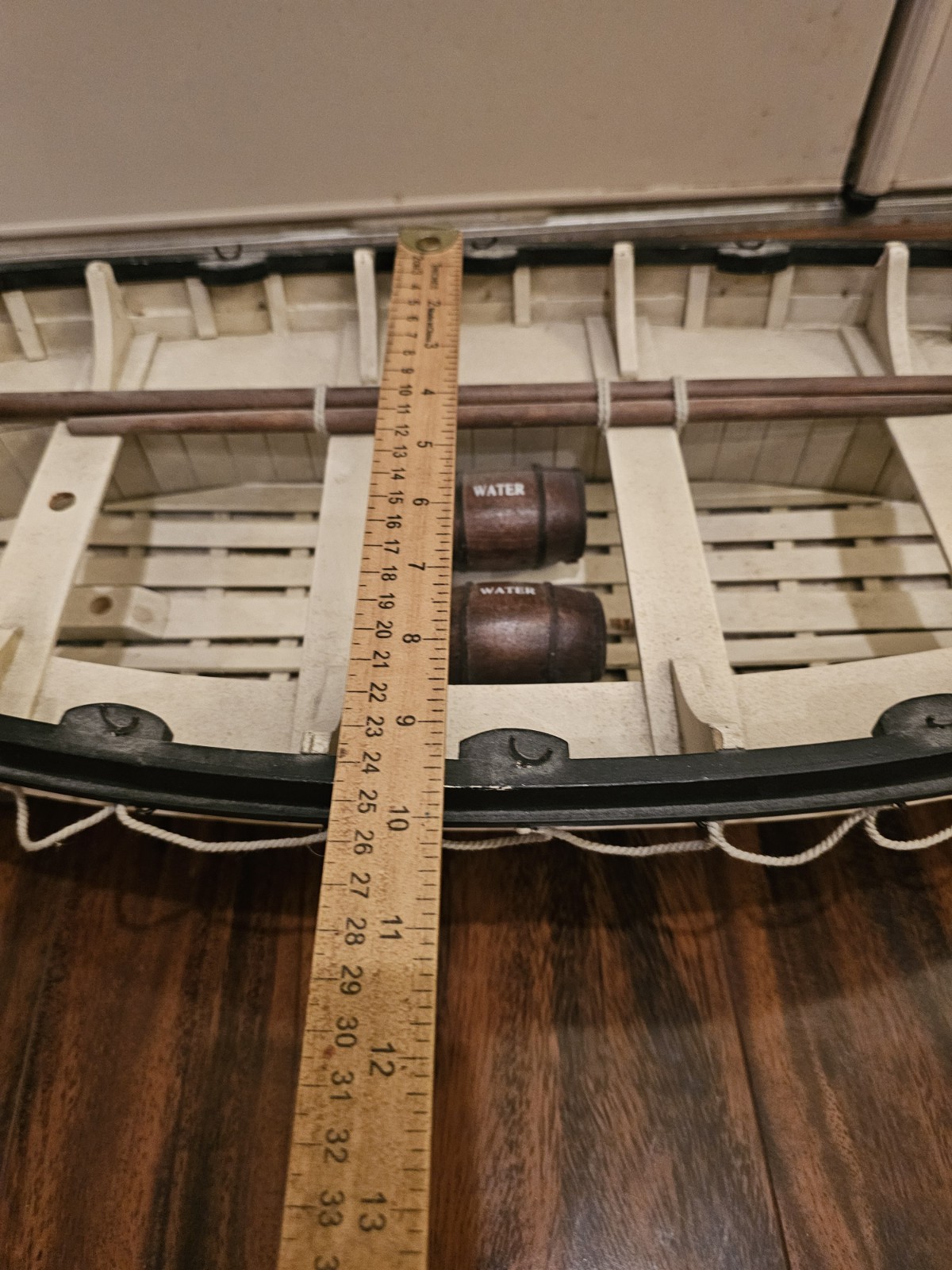 Vintage Liverpool #14 Wood Model Of Titanic Lifeboat, 31" W/Oars, Mast &...