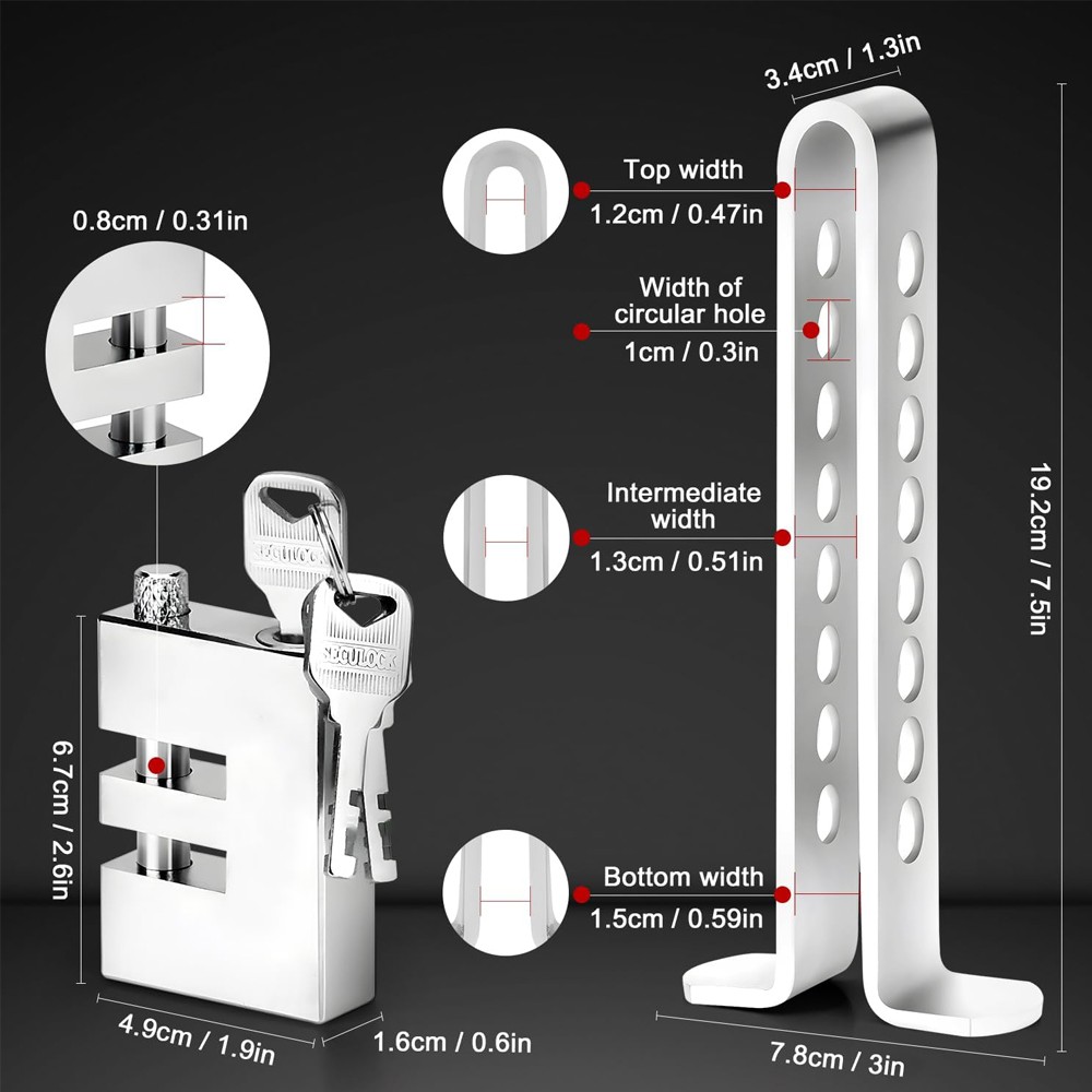 Stainless Steel Brake Pedal Lock Security Car Auto Clutch Lock Anti-theft 3Key