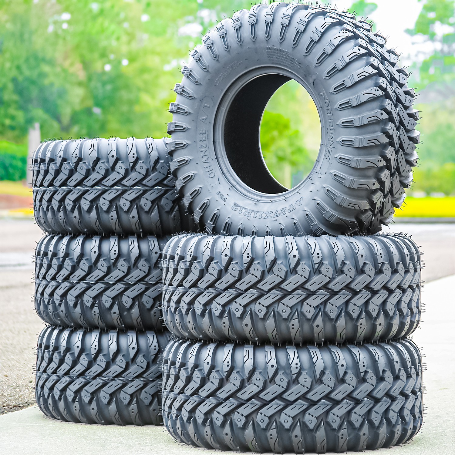 4 Forerunner Ohanzee A/T 27x11.00R12 27x11R12 79J 8 Ply AT ATV UTV Tires