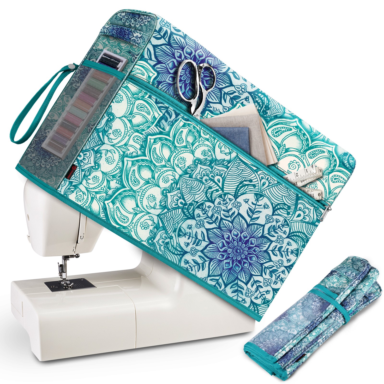 Sewing Machine Cover Protective Dust Cover with Pockets for Most Standard Sewing