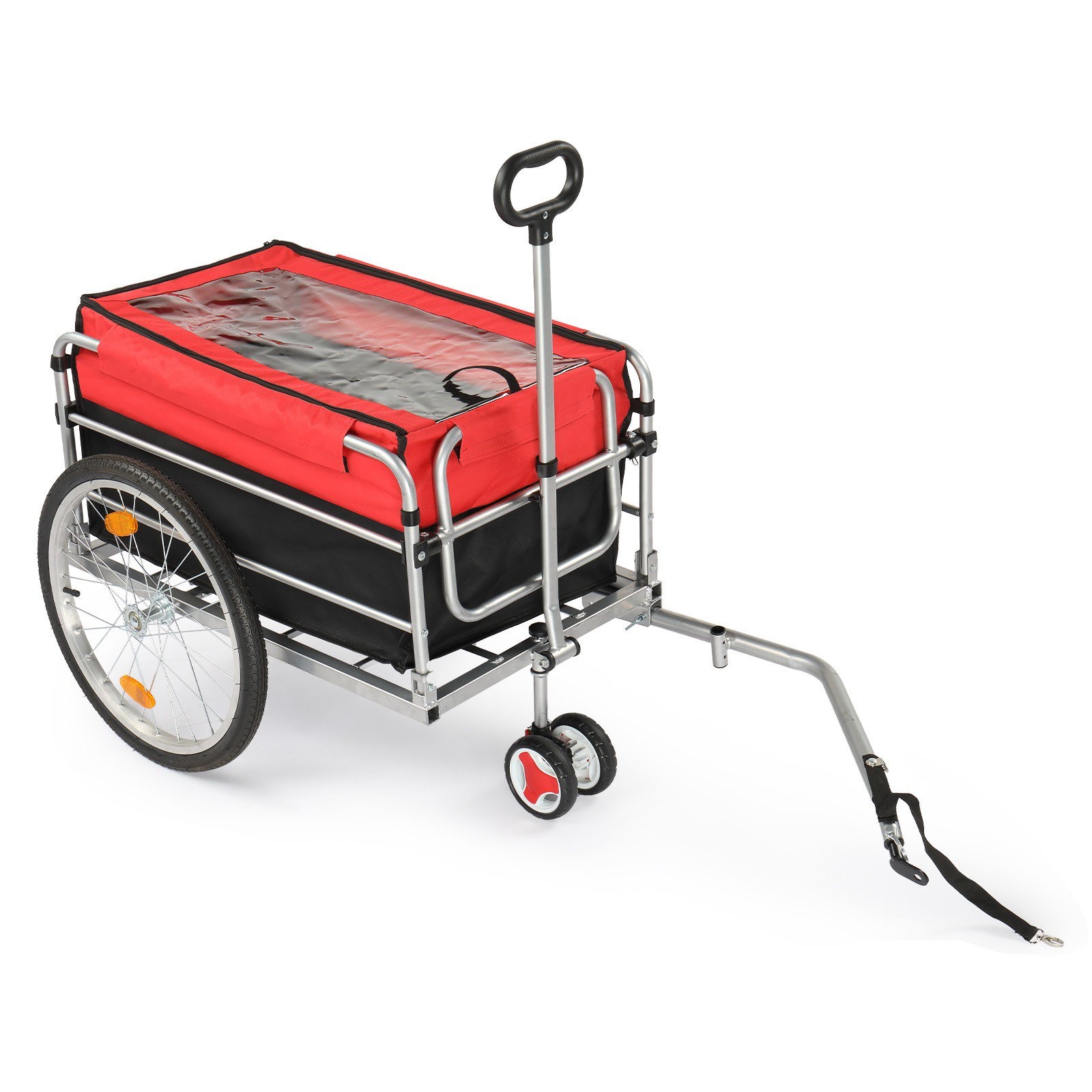 Bicycle Cargo Trailer with 20” Tires,Pull Handle, Waterproof for Easy Transport