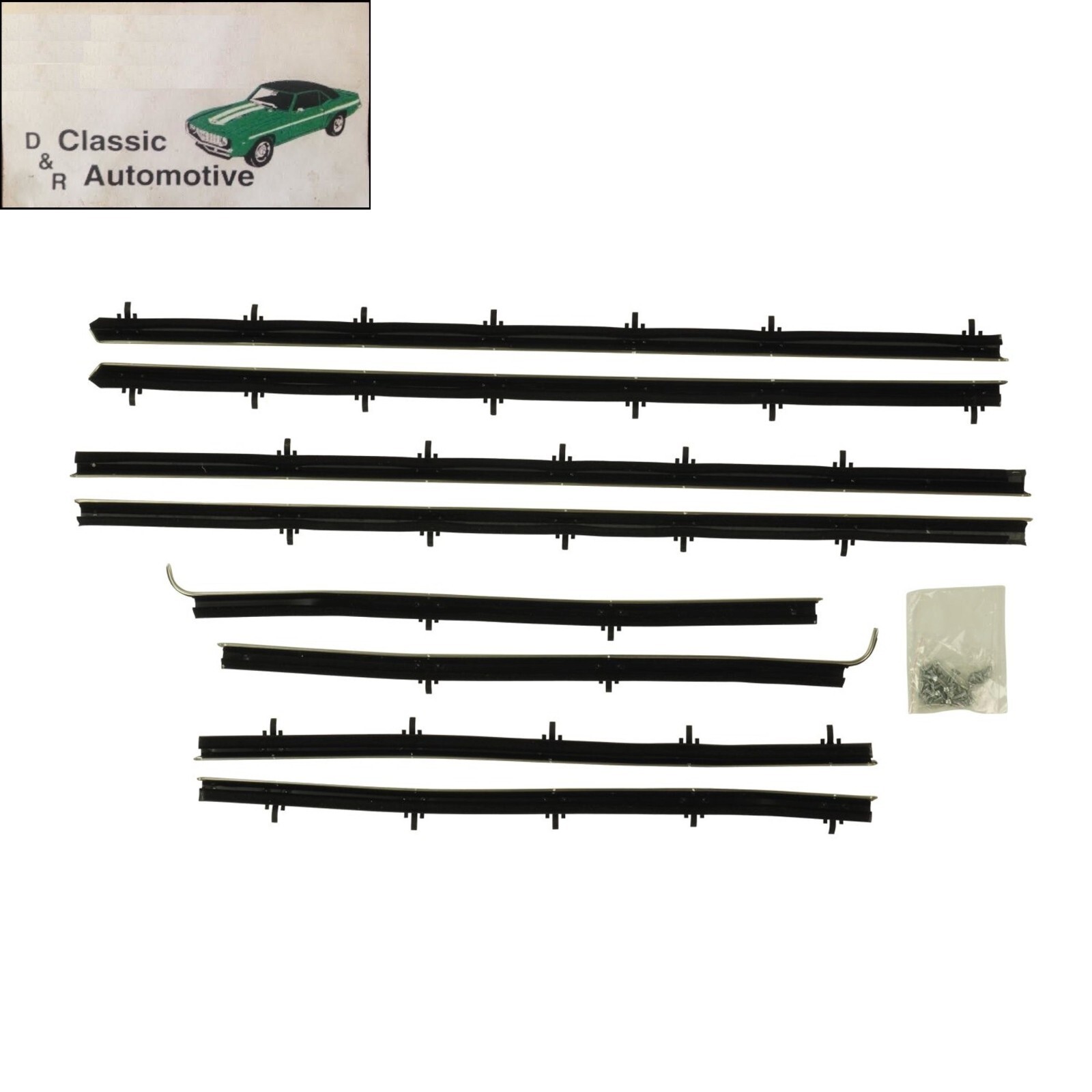 1966-1967 Chevrolet Chevelle Hardtop 8pc Window Felt Sweeps Weatherstrip Seals