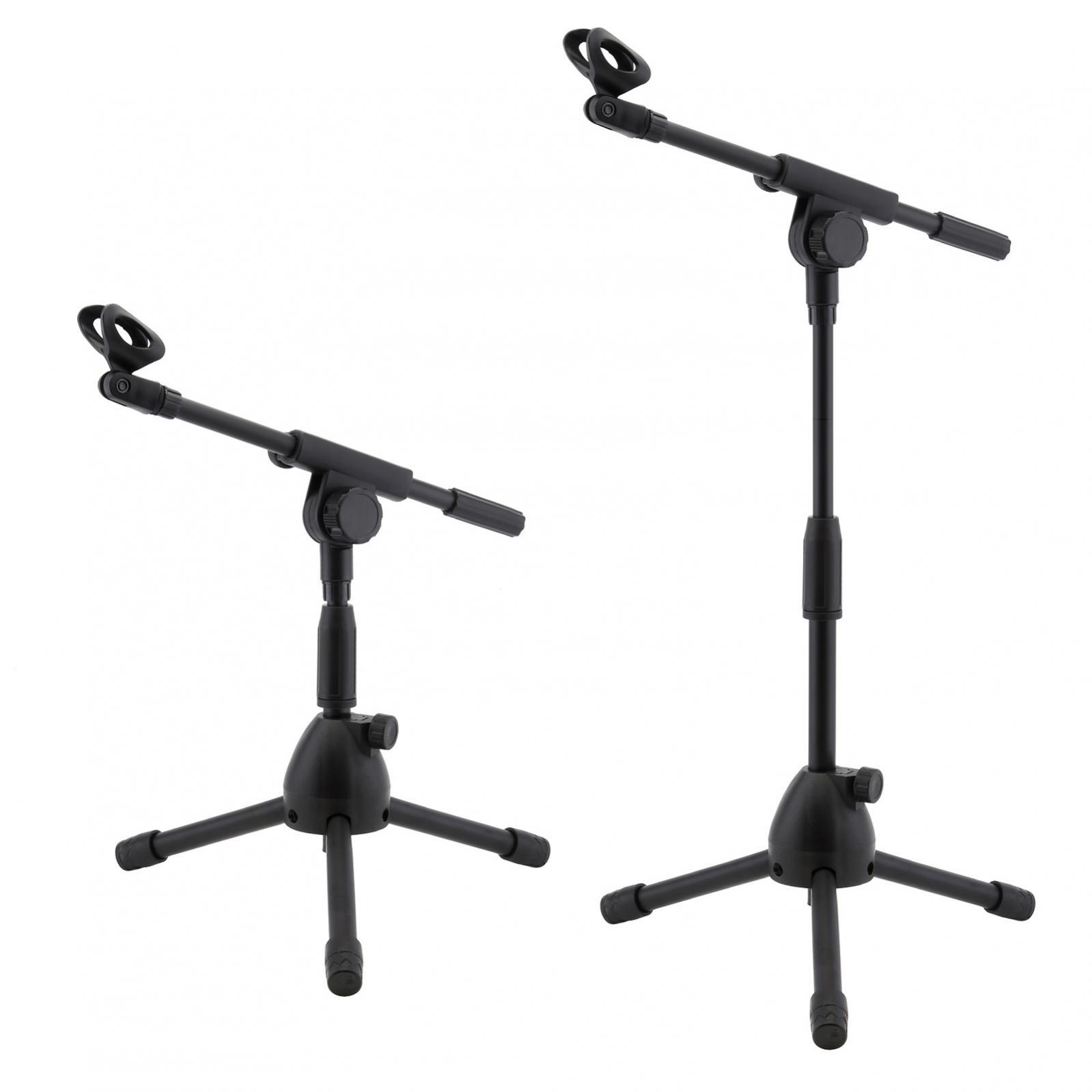 Portable Tripod Mic Stand Heavy Duty Adjustable Holder Floor Microphone Boom Arm