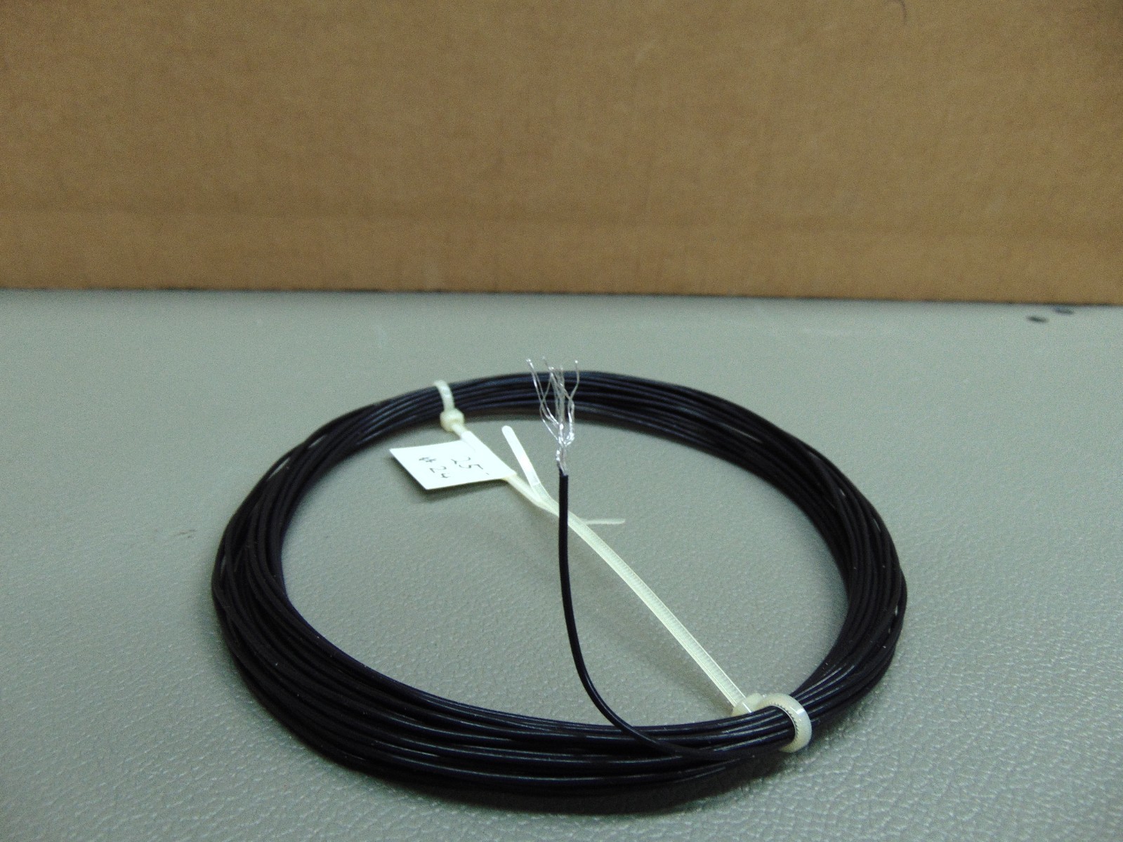 25 feet 24 AWG Silver Plated copper PTFE Wire Black 19 strand made in USA SPC