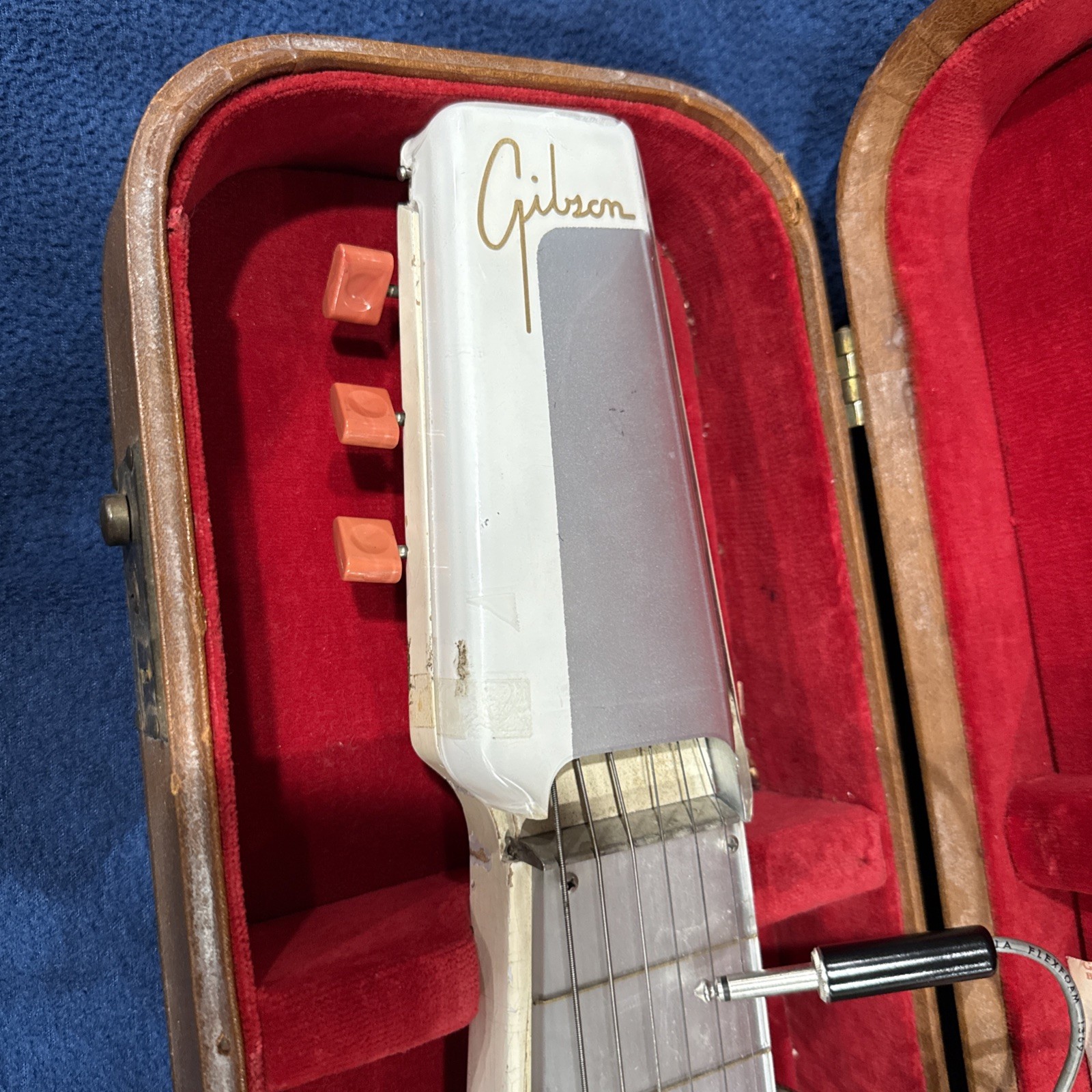 1953/52 Vintage Gibson Ultratone White/Coral Lap Steel Guitar w/ Case