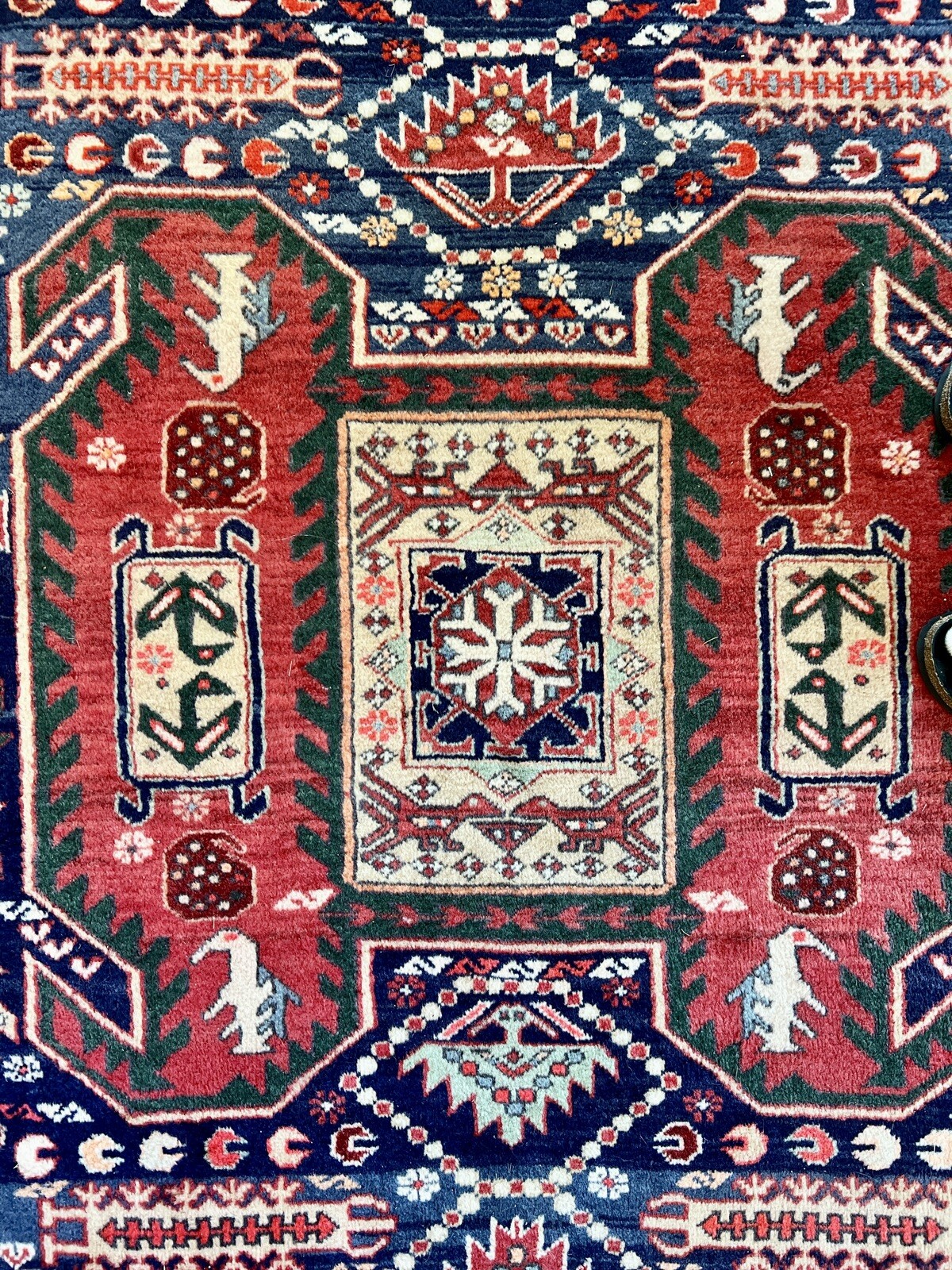 Vintage Geometric Meshkin 10 ft Runner Rug Hand-knotted Traditional/Transitional