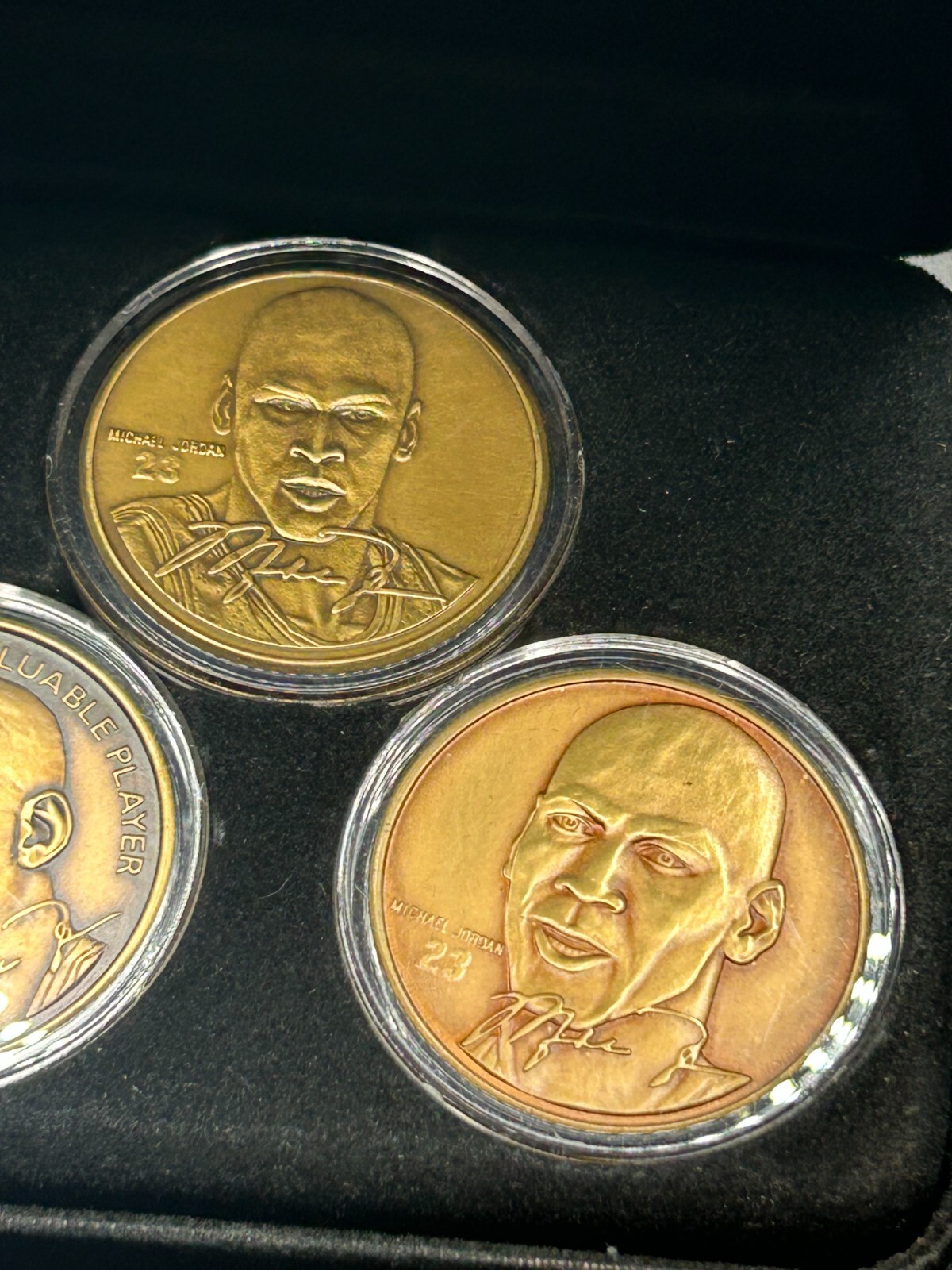 Michael Jordan 1999 Highland Mint Retired 3 Bronze Coin Set #d 4612/5000 w Bonus
