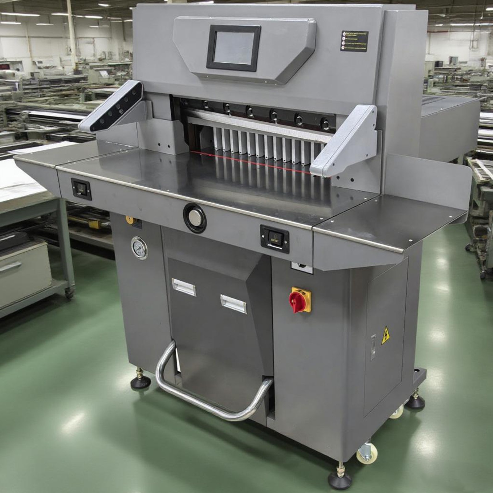 220V 26.38 in Programmable Electric Hydraulic Paper Cutter 3.94 in Thickness