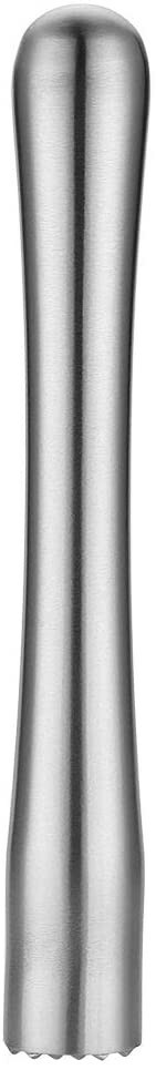 JXS 7.3" 18.5MM Stainless Steel Cocktail Muddler, Sturdy Dishwasher Safe Perfect