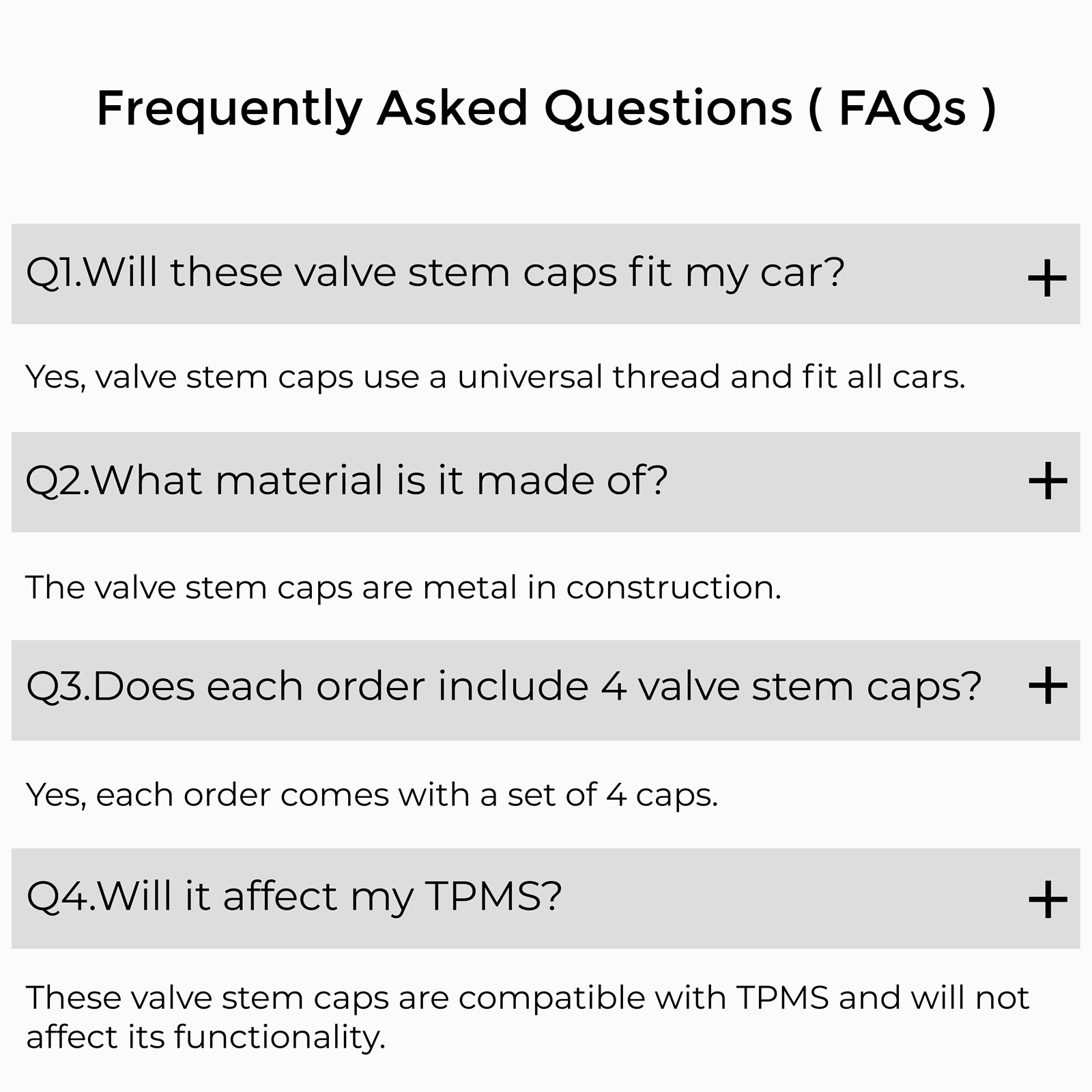 VALVE STEM CAPS WHEEL TIRE CHROME - US SELLER