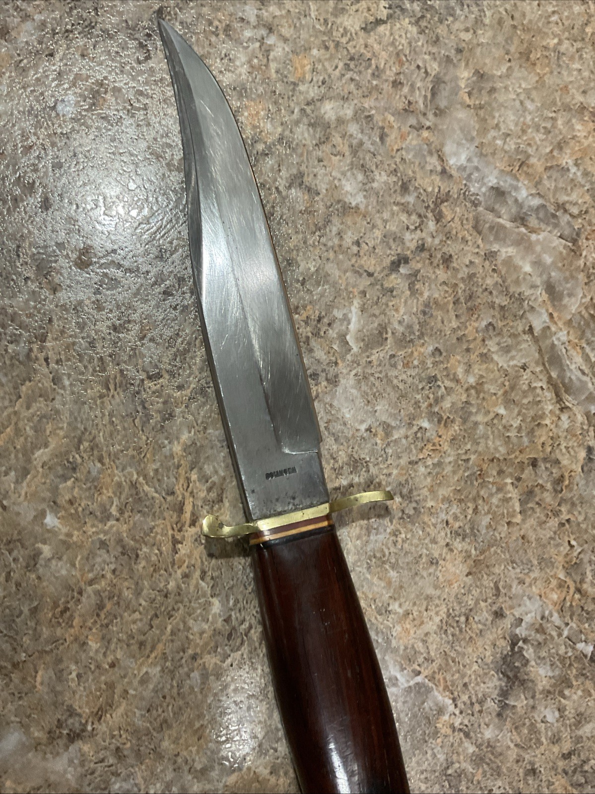 Armeso Piggy Back Solingen Bowie Fixed Blade Knife Used