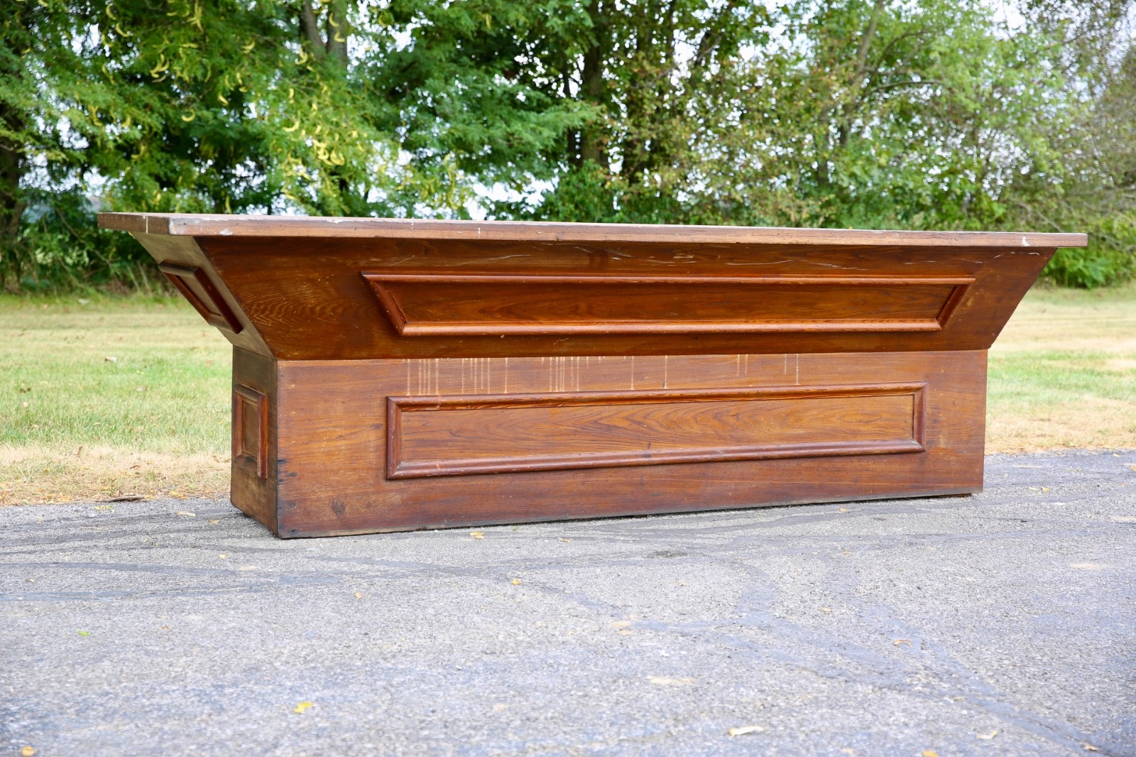 Antique store counter wood bar kitchen island countertop vintage industrial