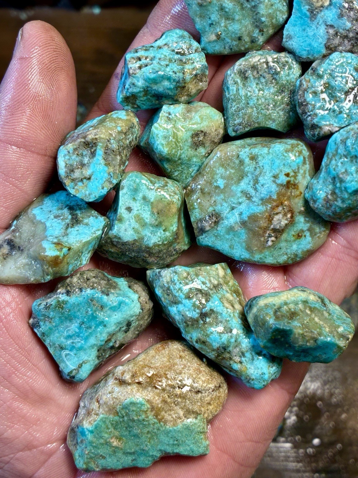 Ribbon & Skin Rock & Kaolin Blues! Ithaca Peak Turquoise! ONLY 5 left! Now $175!