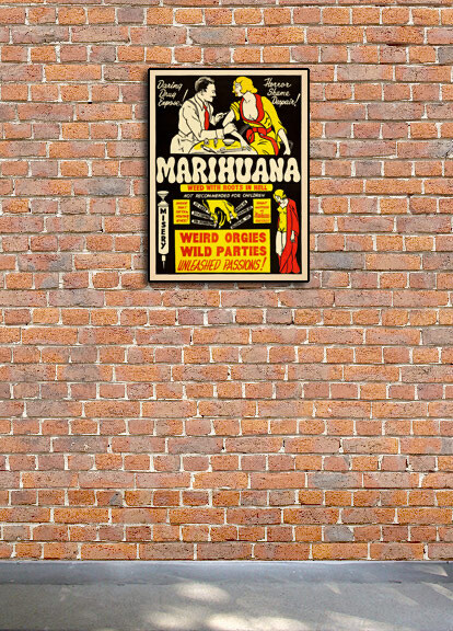 Marijuana 1930s Smoking Reefer Madness Vintage Style Movie Poster - 18x24