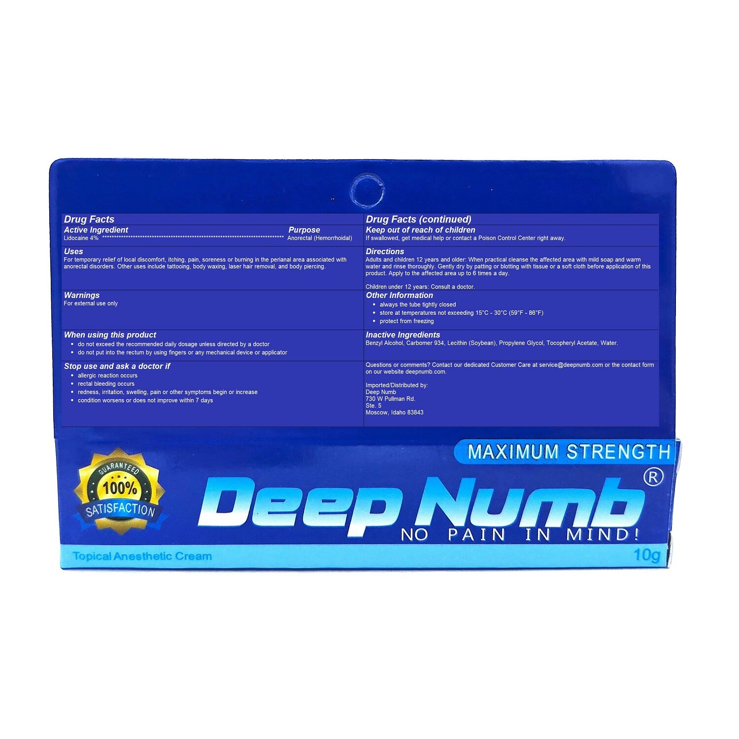 2 x 10g DEEP NUMB Skin Cream