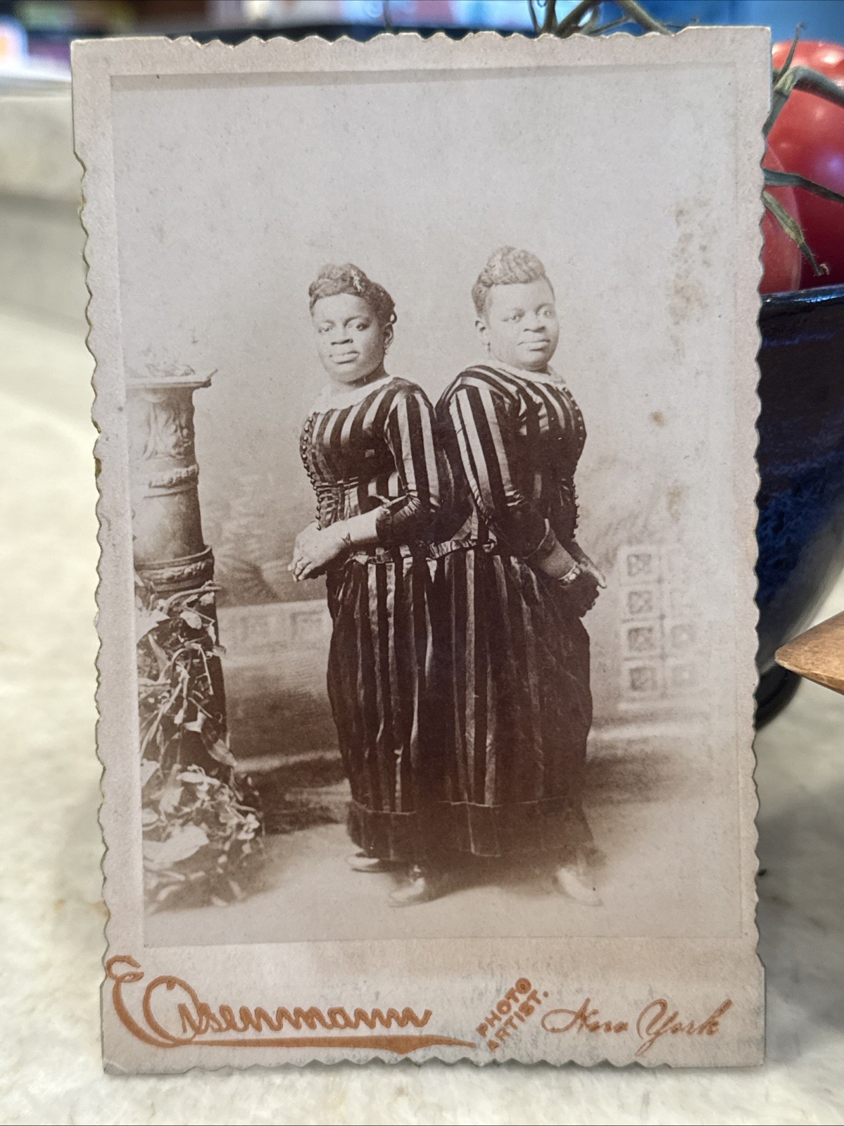 RARE 1890 African American Black Conjoined Twins Two Headed Nightingale Carolina