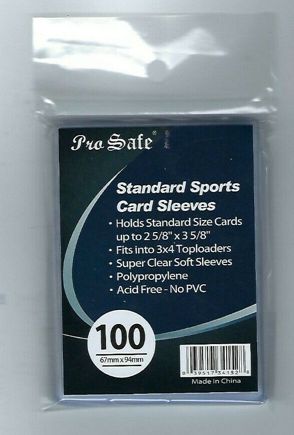 10,000 Pro-Safe NEW Standard Size Clear Card Sleeves 2 5/8 x 3 5/8(67mm x 94mm)