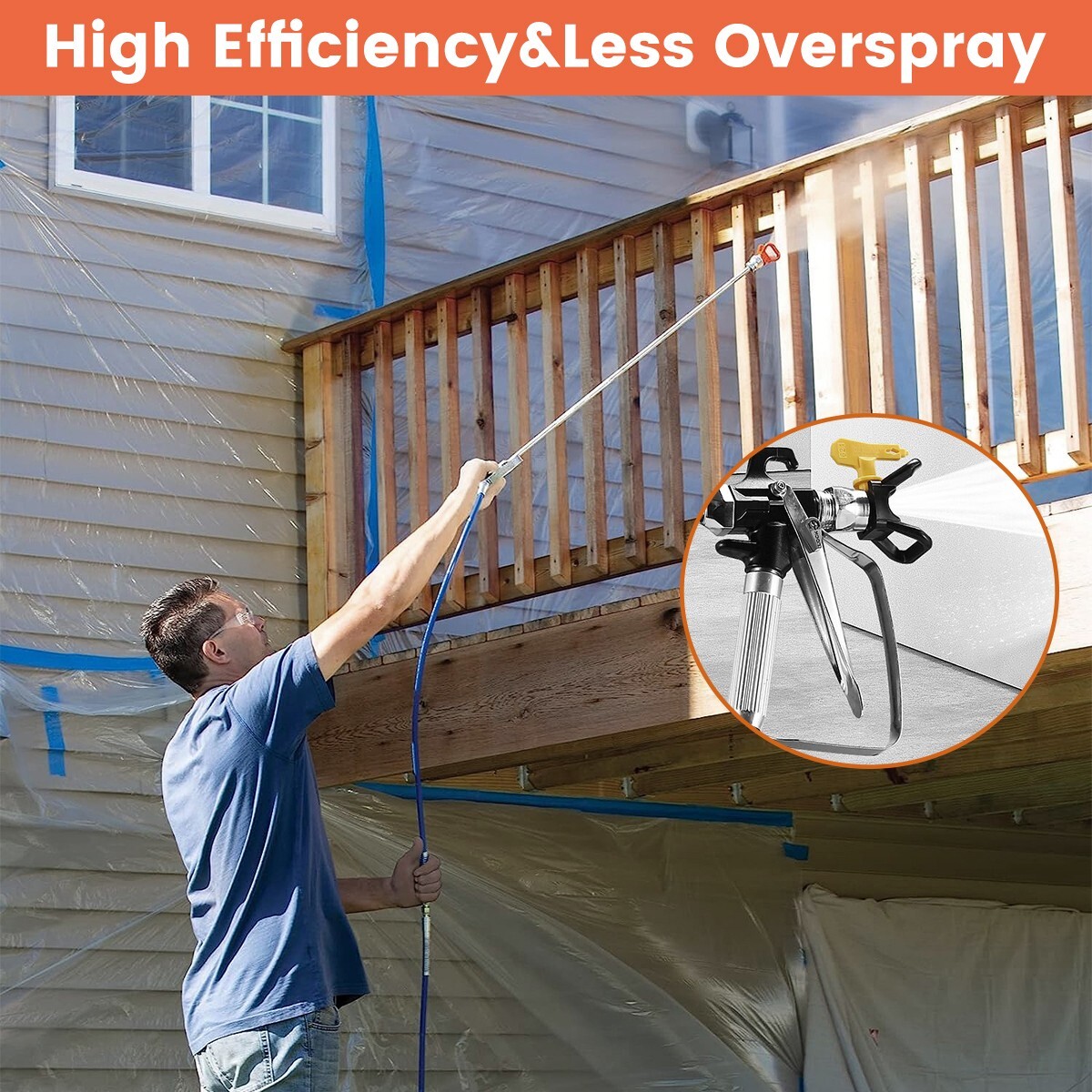 High Pressure Airless Paint Sprayer ,6000W,High Efficiency Power Painting 220V