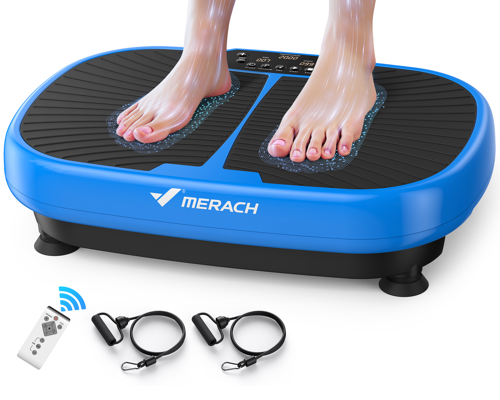 MERACH EMS Vibration Plate Exercise Machine for Lymphatic Drainage, Weight Loss