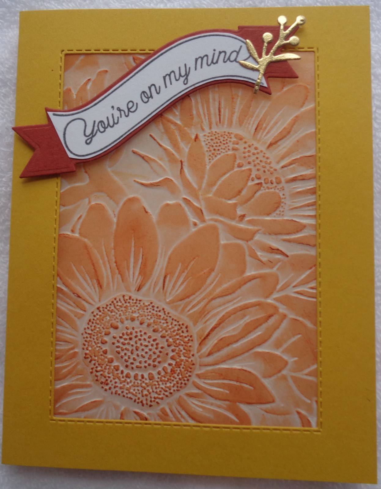 Stampin Up! Card Kit SUNFLOWER Unique Thinking of You & Birthday Vellum Emboss