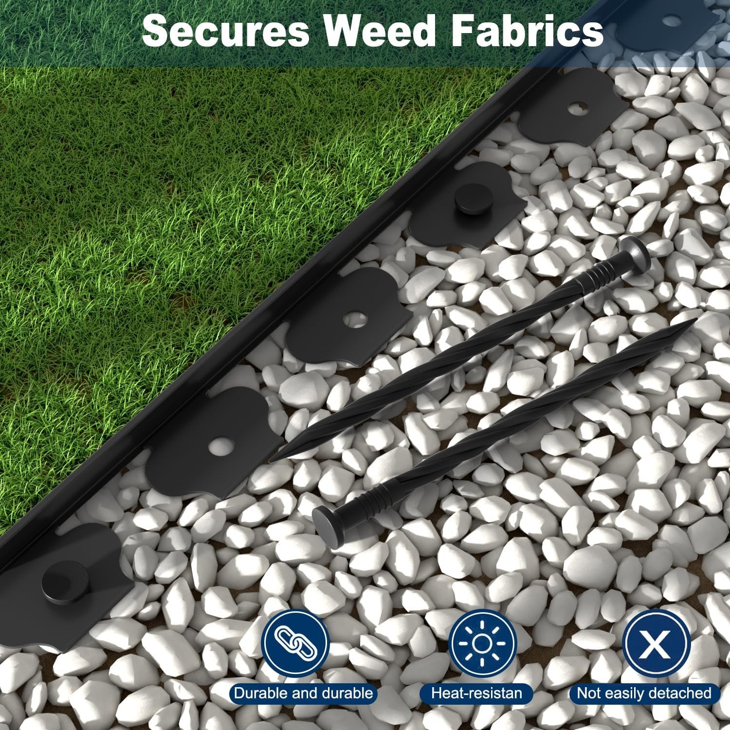 Durable 100ft Paver Edging Border Kit with 120 Spikes - Easy Installation