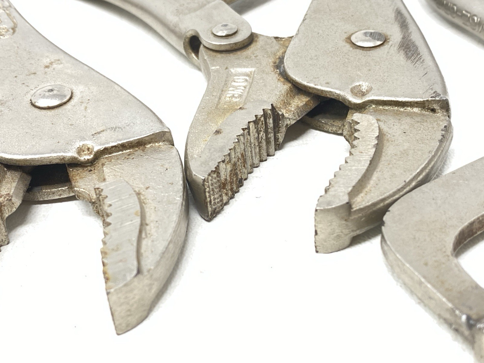 Vintage Lot of 4 Vise Grip Petersen-Dewitt USA Made Locking Pliers 10WR 7WR & 6R