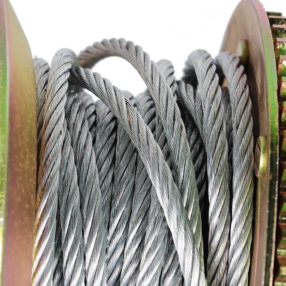 3500lbs Dual Gear Hand Winch Hand Crank Manual Boat ATV RV Trailer Cable