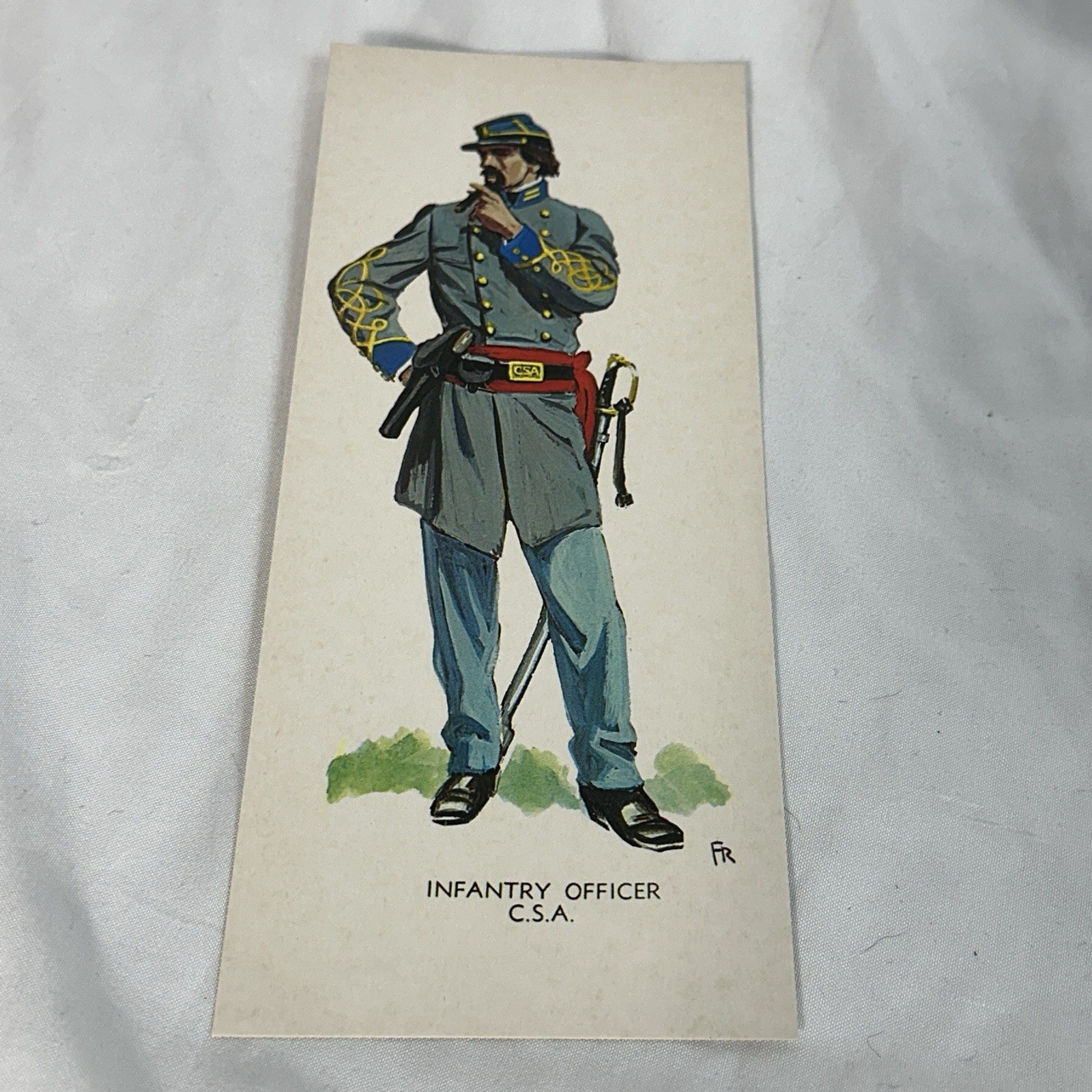 American Civil War Uniforms Of The Confederacy Set Of 6 Art Cards In Folder