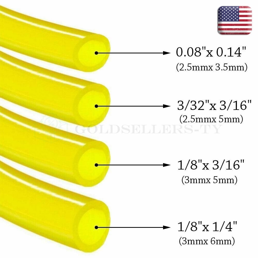 4 Size 16 Feet Fuel Line Hose Petrol Tubing Chainsaw Common Weedeater 2 Cycle