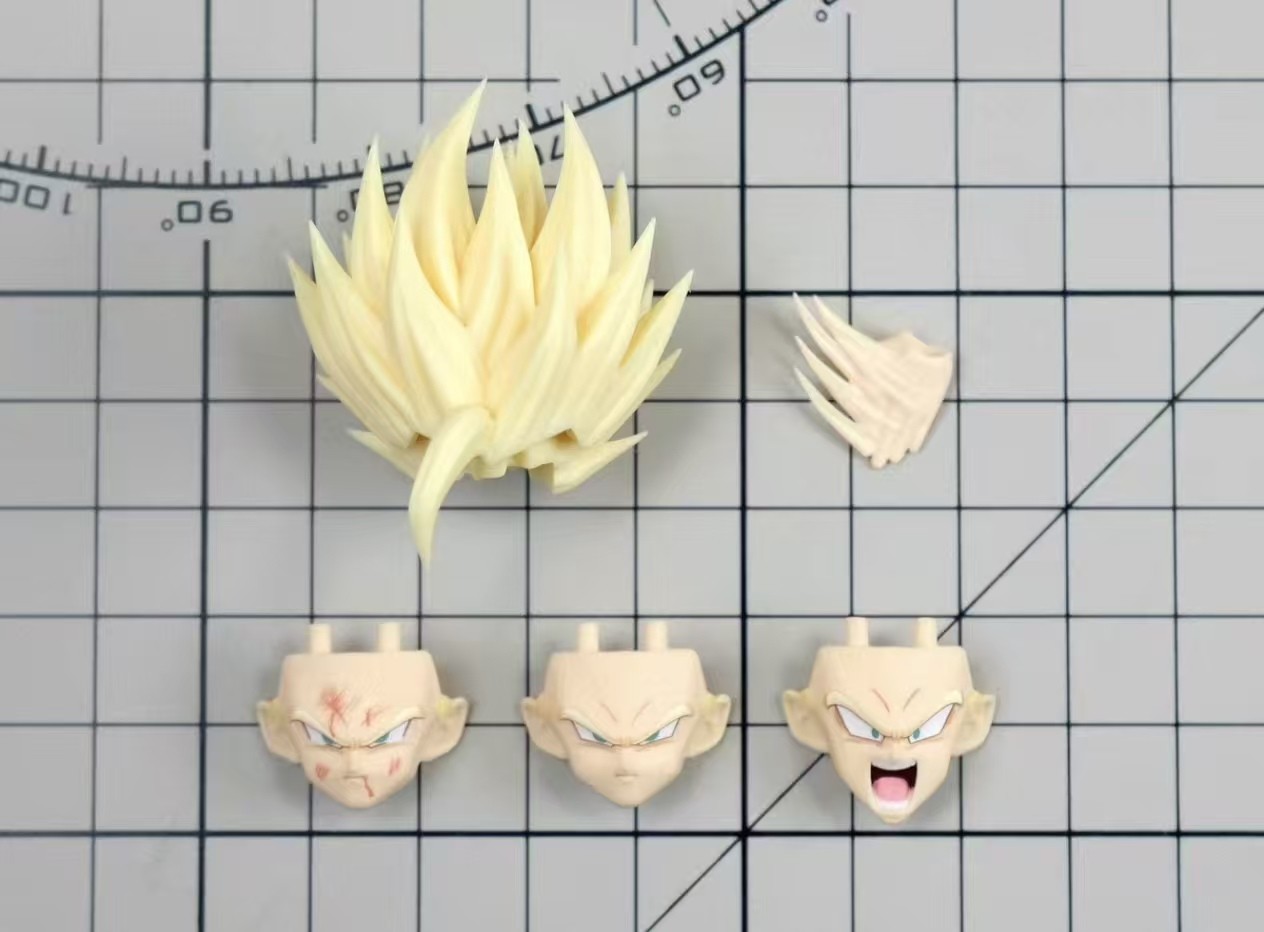 Air x HM Studio AH006 ssj2 Gohan 1/12 shf yellow Hair Head Sculpt Accessories