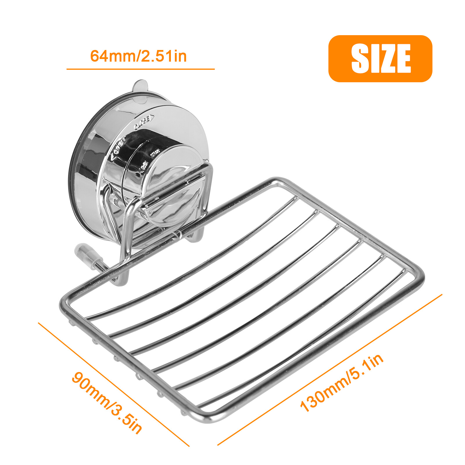 Soap Dish Mounted Wall Holder Bathroom Shower Basket Storage Box Stainless Steel