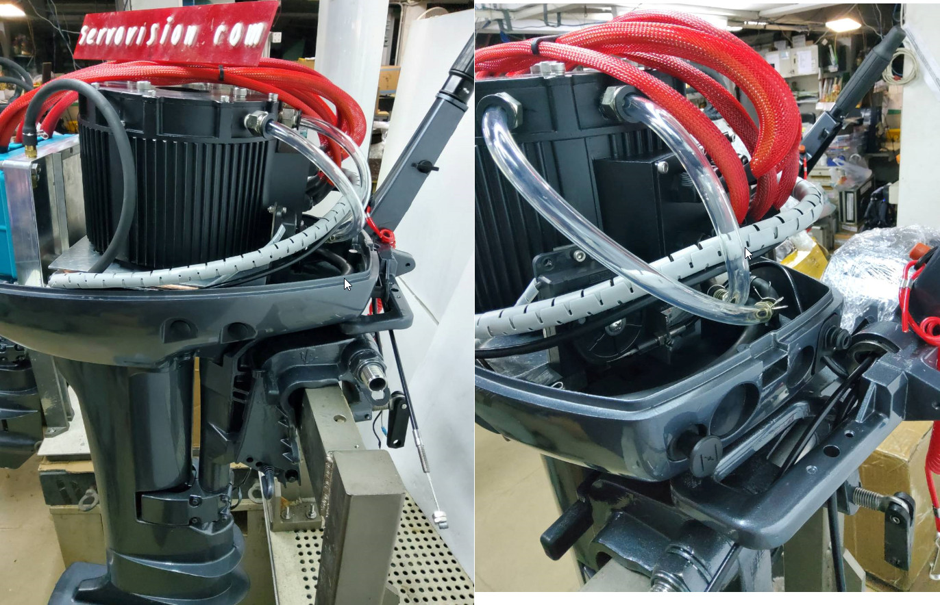 electric outboard 25-30HP Customized 48V,72V,96V TILLER, Option=RemoteC_by Fedex