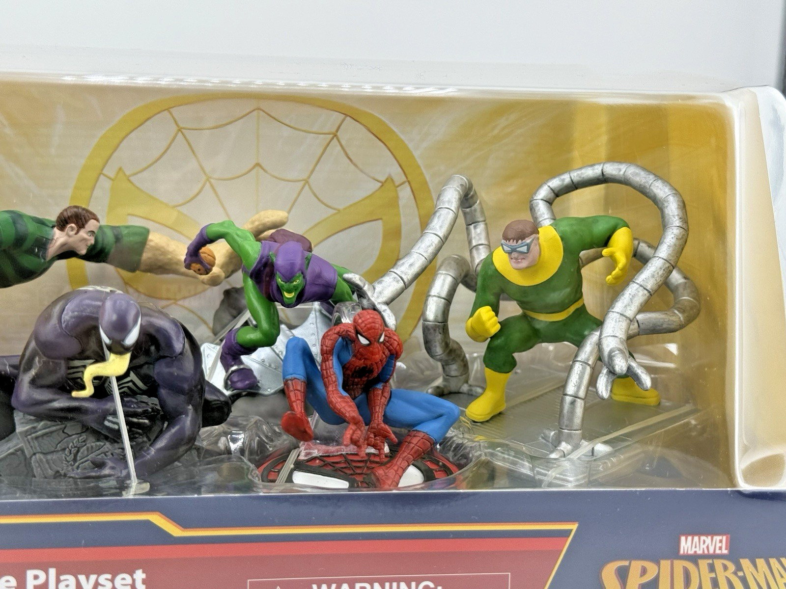 Marvel Spider-Man Figurine Playset Disney Store 5 Character Set NIB