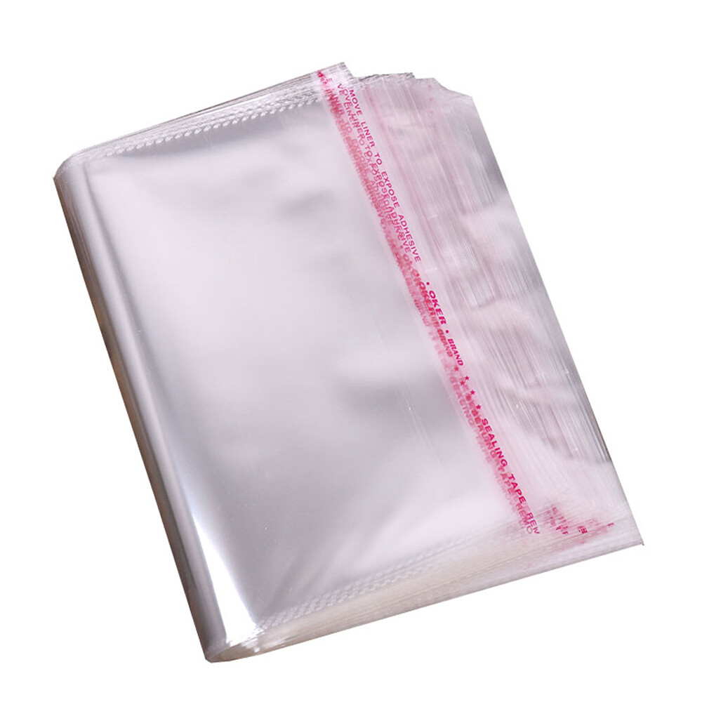 Clear Self Adhesive OPP Bags Resealable Cellophane Tape Poly Seal Packing Bags