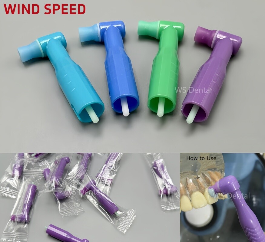 Dental Disposable Prophy Angles Soft Cup Latex Free 90° Polishing Cups 4 Colors