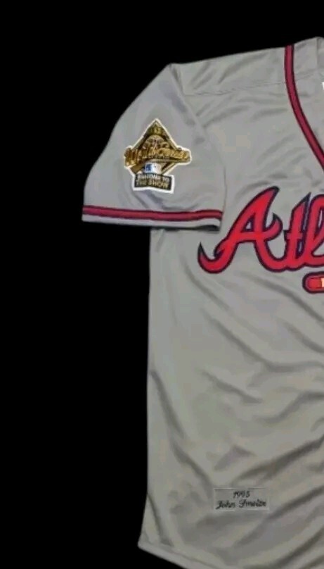 John Smoltz Atlanta Braves 1995 World Series Gray New Stitched Throwback Jersey