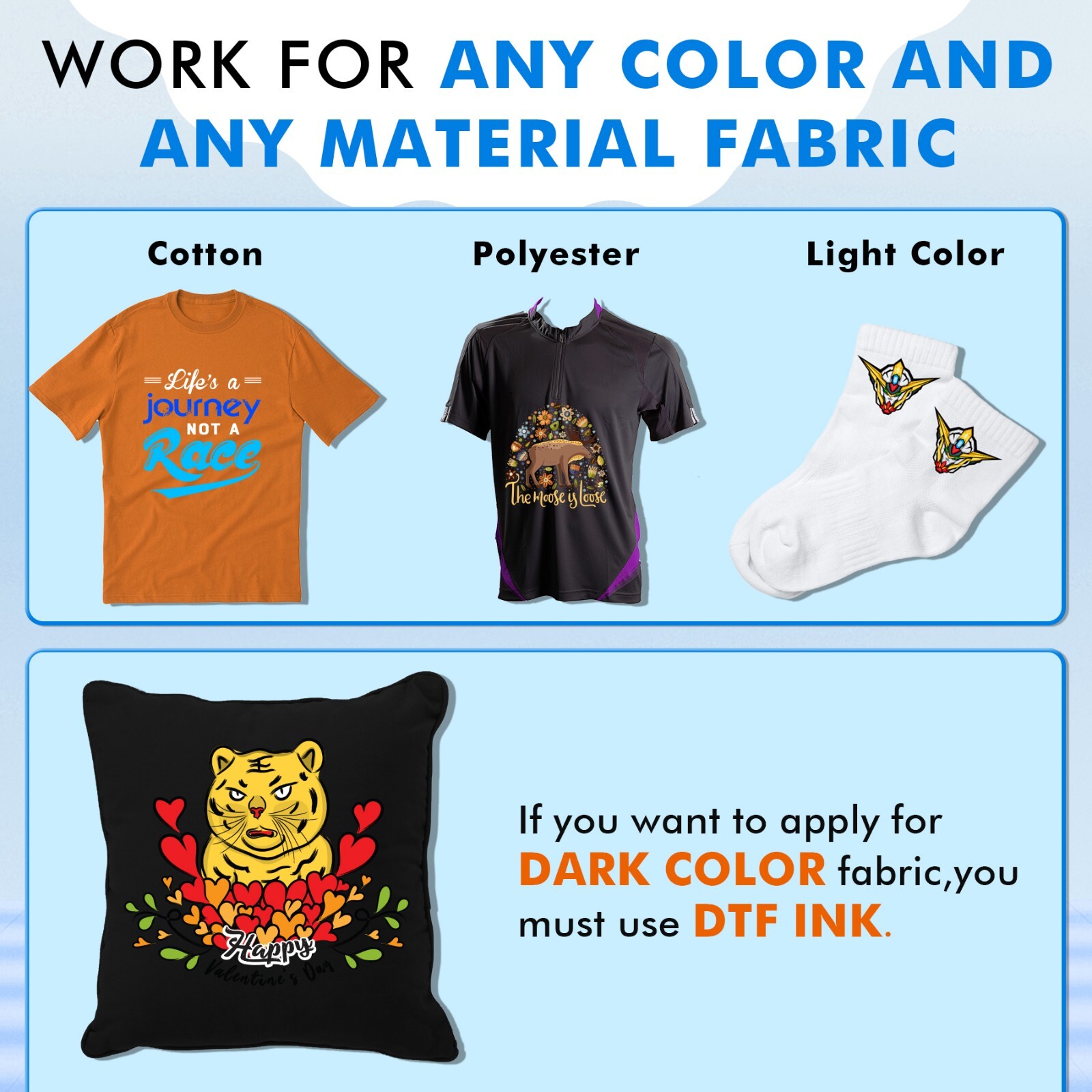 A-SUB A3+ DTF Transfer Roll Film 13in x 328ft DTF Film Premium Hot Cold Peel